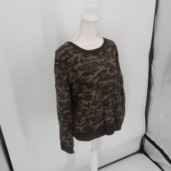 Merona Green Camo Sweater Size XL - Picture 4 of 7
